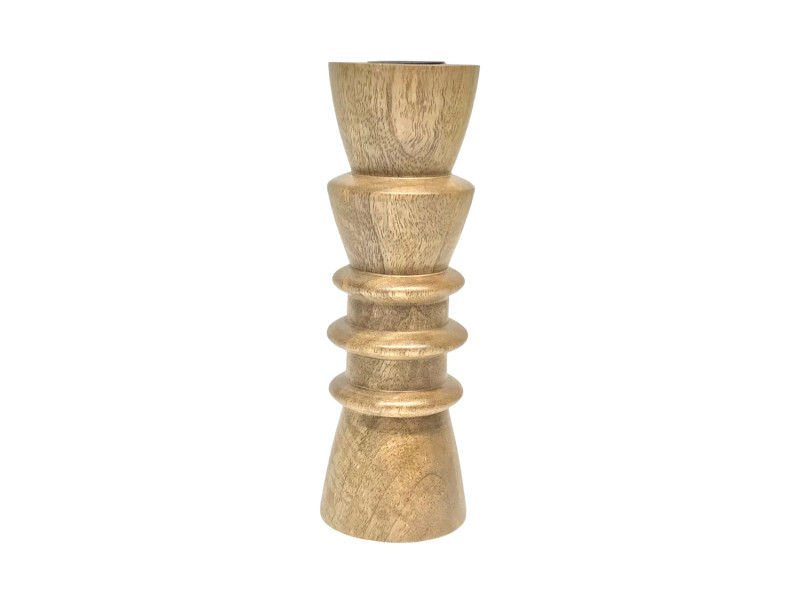 present time Candle Holder Formado Medium - PT4305WD Mango wood