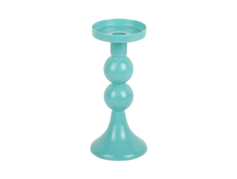 Present Time Candle Holder Funky Medium - PT4262BL Turquoise Blue