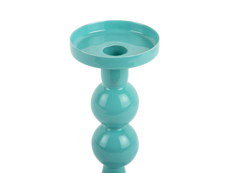 Present Time Candle Holder Funky Medium - PT4262BL Turquoise Blue
