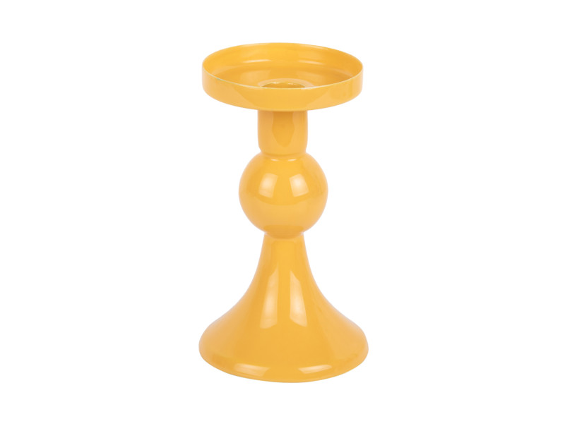 present time Candle Holder Funky Small - PT4261BY Bright yellow