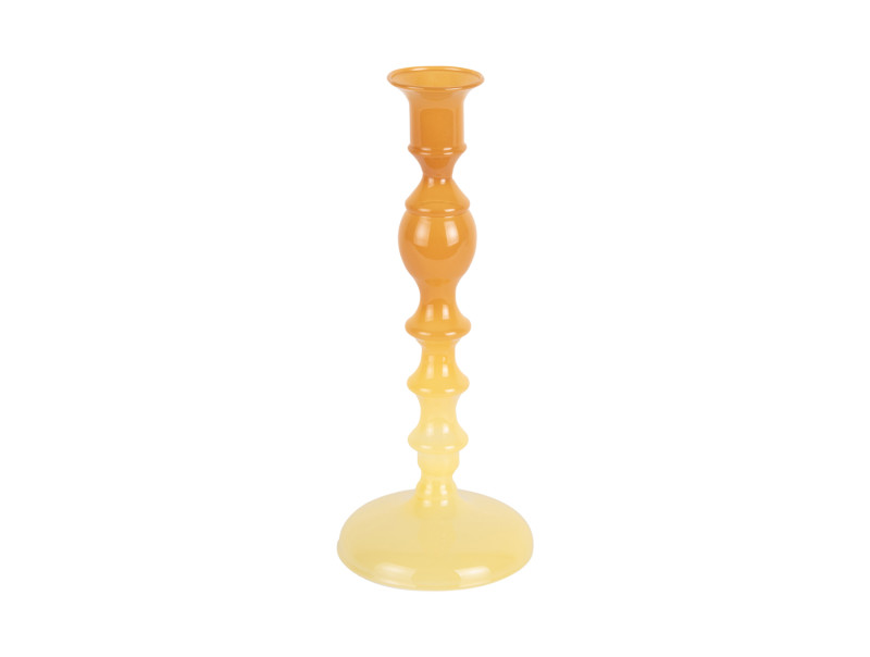 present time Candle Holder Grato Mecer Medium - PT4344YE Ochre yellow & soft yellow