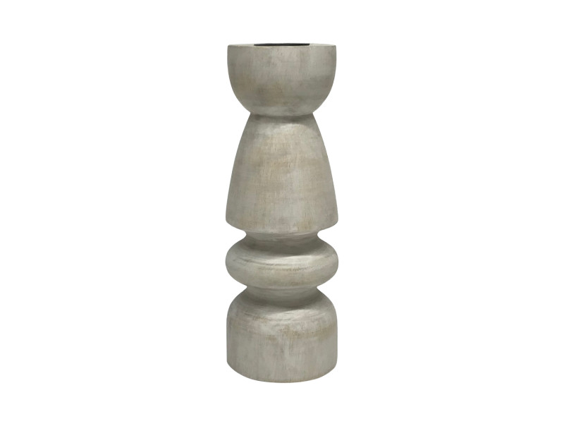 present time Candle Holder Modelar Small - PT4307WH White wash