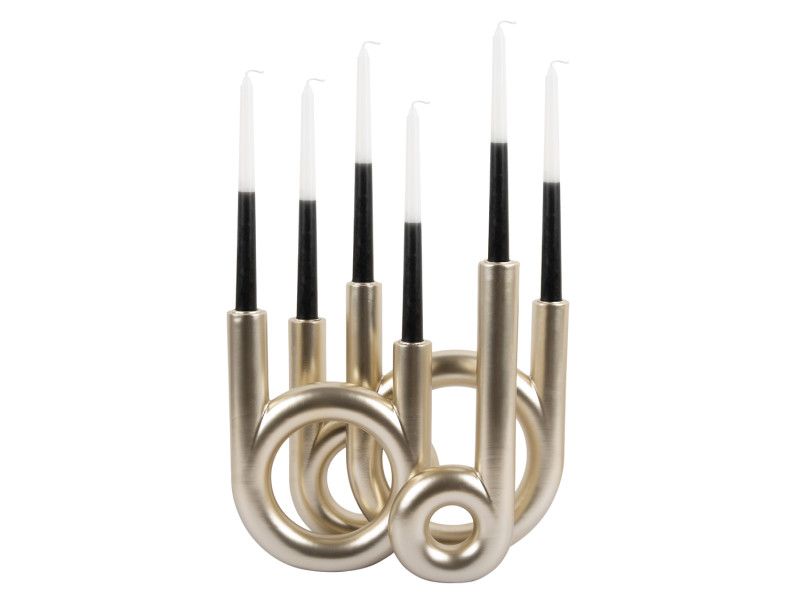 Present Time Candle Holder Rings Large - PT4157GD Metallic Gold