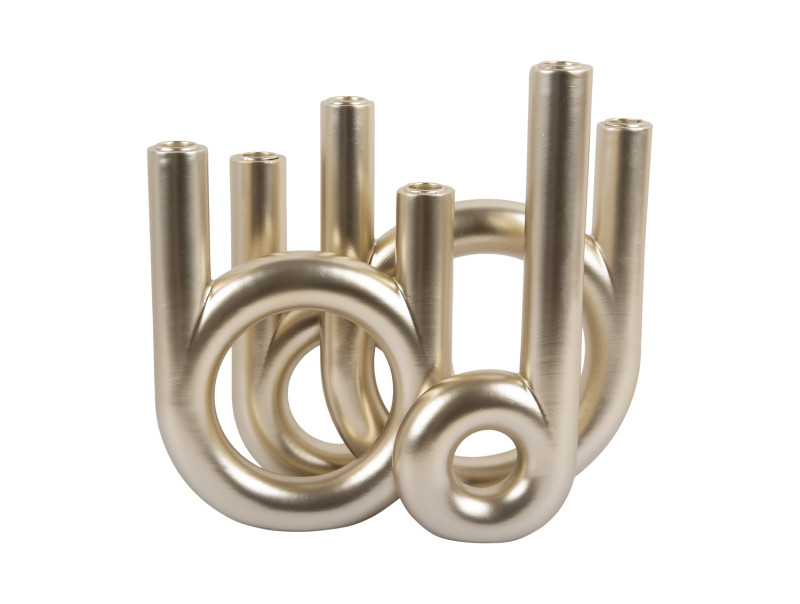 present time Candle Holder Rings Large - PT4157GD Metallic gold