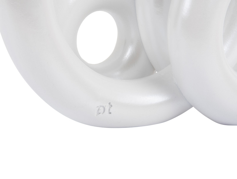 Present Time Candle Holder Rings Large - PT4157WH Metallic White