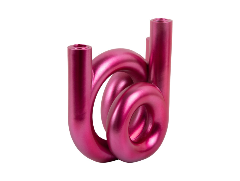 Present Time Candle Holder Rings Medium - PT4156DP Metallic Dark Pink