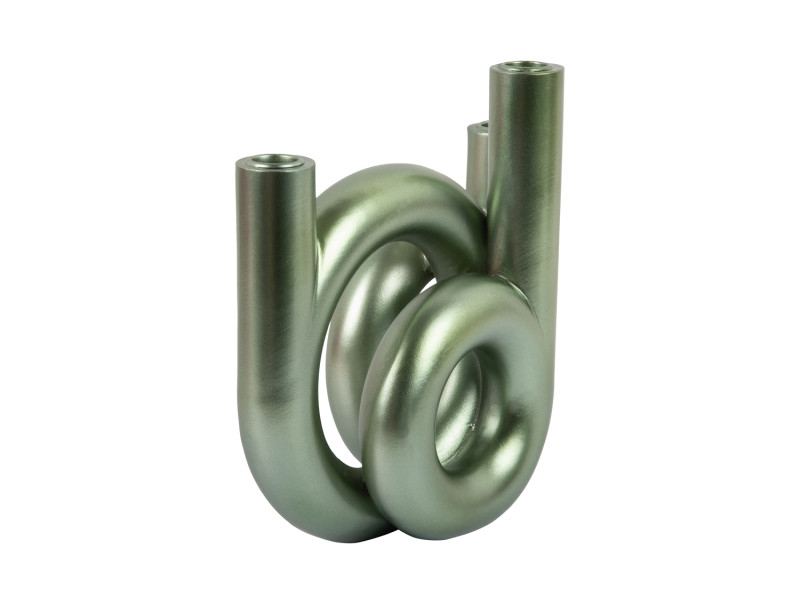 Present Time Candle Holder Rings Medium - PT4156GR Metallic Jungle Green