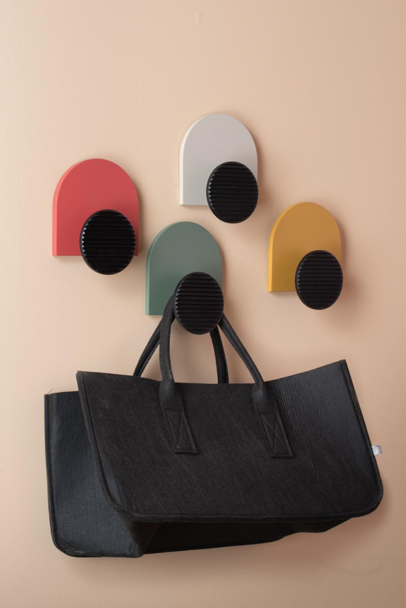 Present Time Coat Hanger Single Knob - PT4277WG Warm Grey