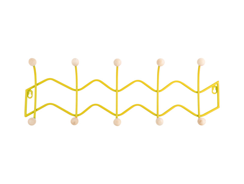 Present Time Coat Rack Double Zig Zag - PT4274BY Bright Yellow