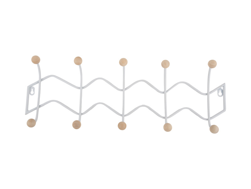 present time Coat Rack Double Zig Zag - PT4274WH White