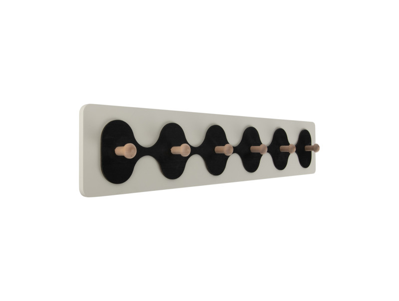 present time Coatrack Rizar Large - PT4361WH White & Black
