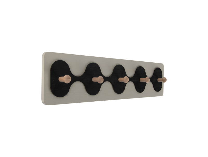 present time Coatrack Rizar Medium - PT4360WH Black & warm grey