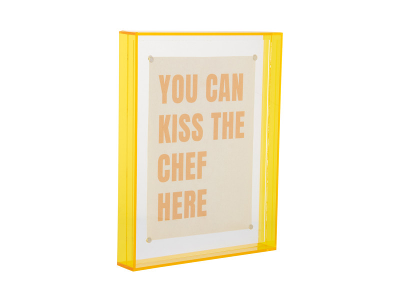 Present Time Photo Frame Gayo Large Acrylic - PT4326BY Bright Yellow