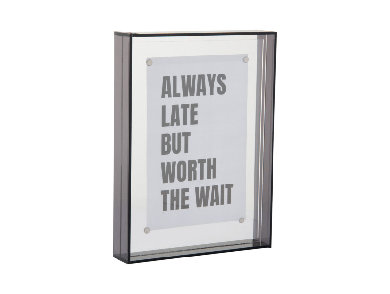 present time Photo Frame Gayo Medium Acrylic - PT4325GY Dark grey