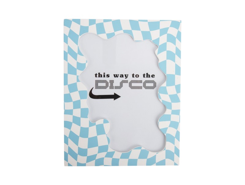 present time Photo Frame Wave Checker Large - PT4168BL Soft blue