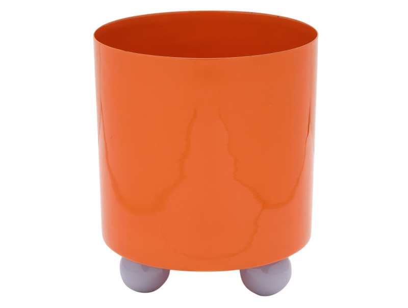 present time Plant Pot Double Funky Medium - PT4316OR Bright orange & purple