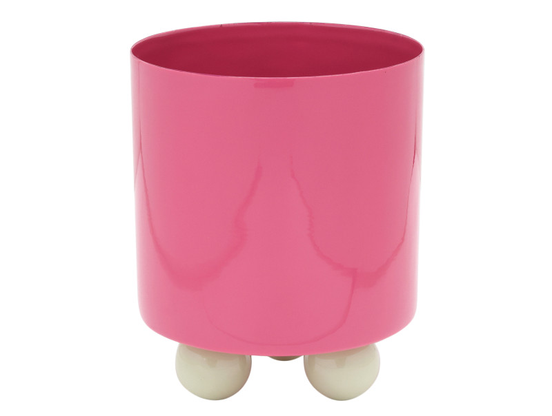 Present Time Plant Pot Double Funky Small - PT4315BP Bright Pink & Soft Green