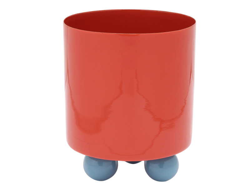present time Plant Pot Double Funky Small - PT4315RD Bright red & classic blue