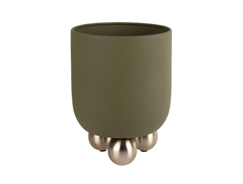 present time Plant Pot Estilo Large - PT4372GR Luxury green