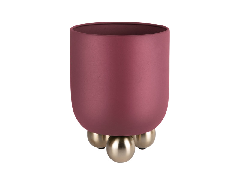 present time Plant Pot Estilo Large - PT4372PU Burgundy red