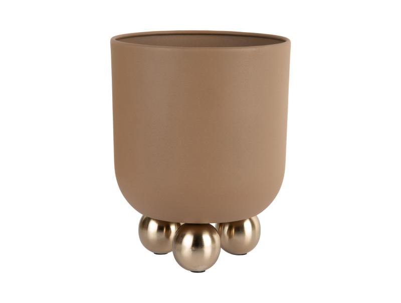 present time Plant Pot Estilo Small - PT4370BR Mocha brown