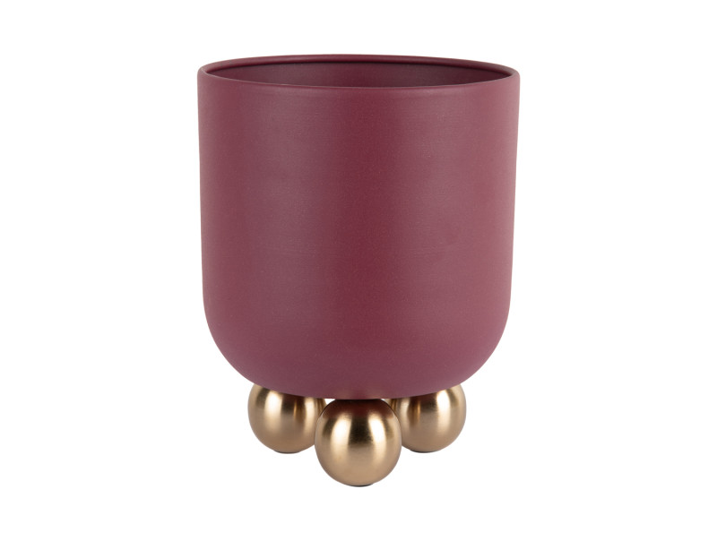 present time Plant Pot Estilo Small - PT4370PU Burgundy red