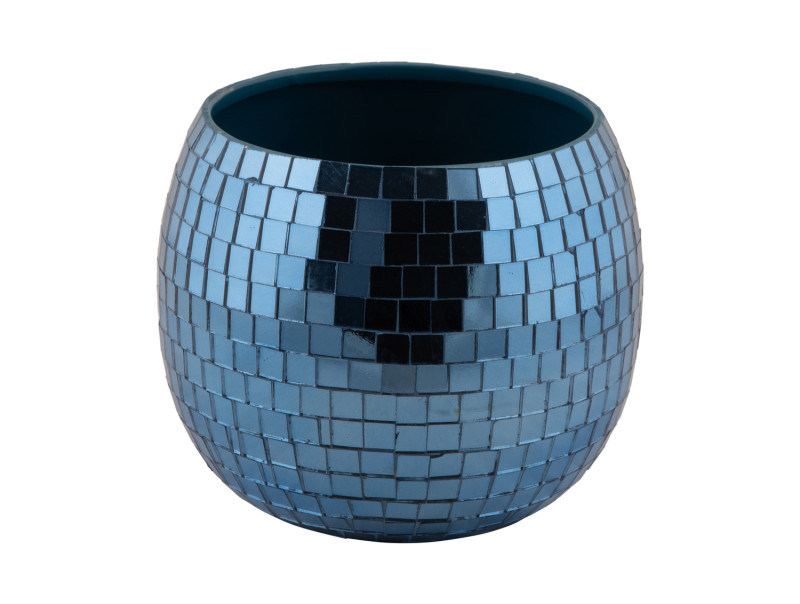 present time Plant Pot Mirror Globe - PT4224BL Dark blue