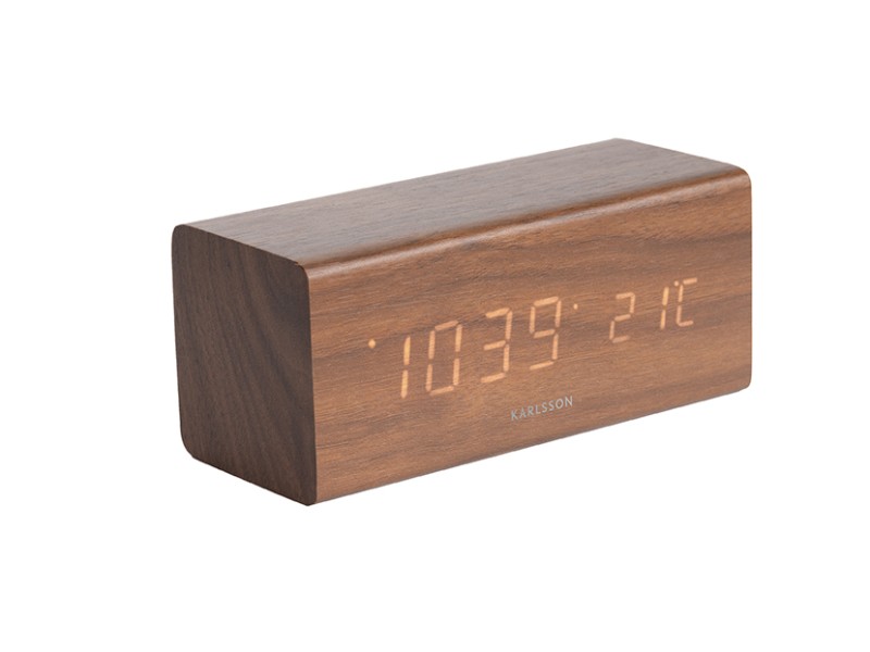 present time Alarm Clock Block - KA5652DW Dark wood