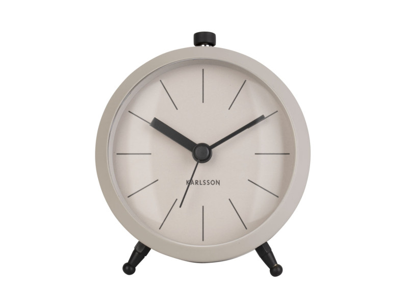 Present Time Alarm Clock Button - KA5778WG Warm Grey