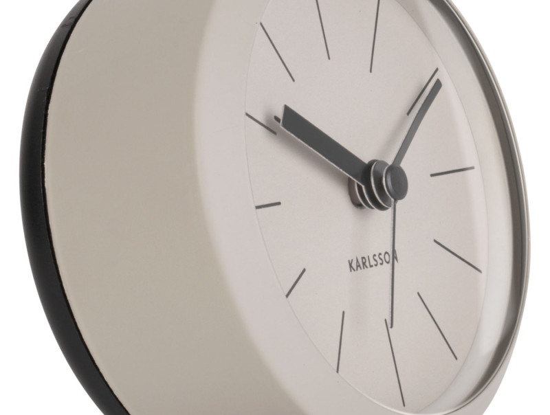 Present Time Alarm Clock Button - KA5778WG Warm Grey