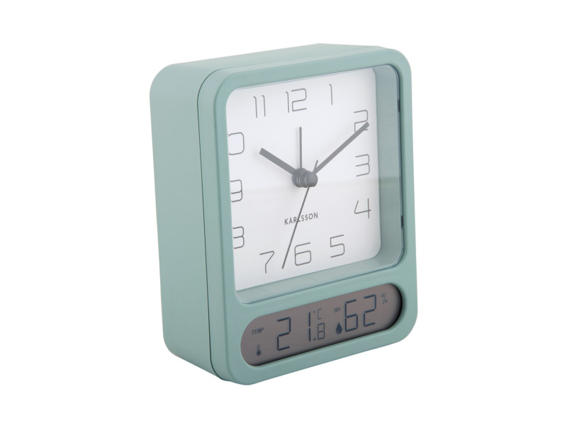 Present Time Alarm Clock Duo - KA5954GR Grayed Jade