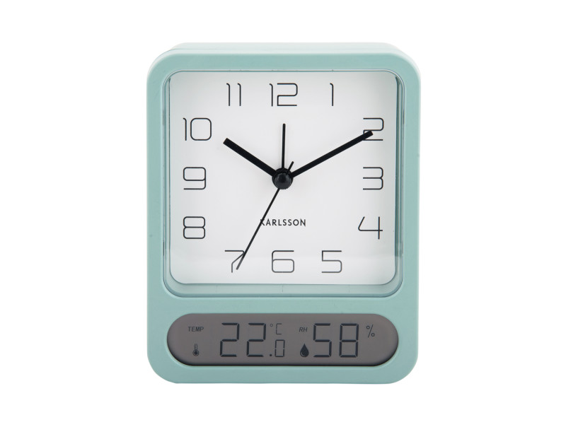 present time Alarm Clock Duo - KA5954GR Grayed jade