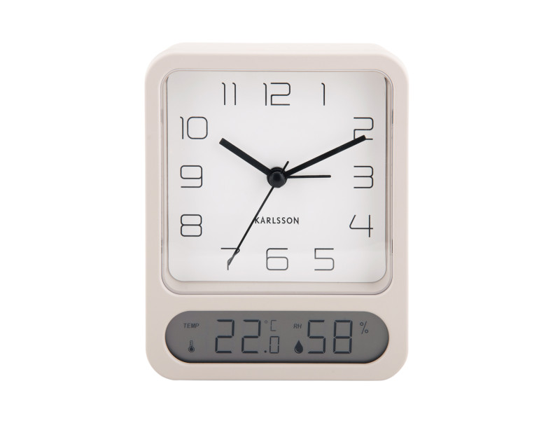 Present Time Alarm Clock Duo - KA5954WG Warm Grey