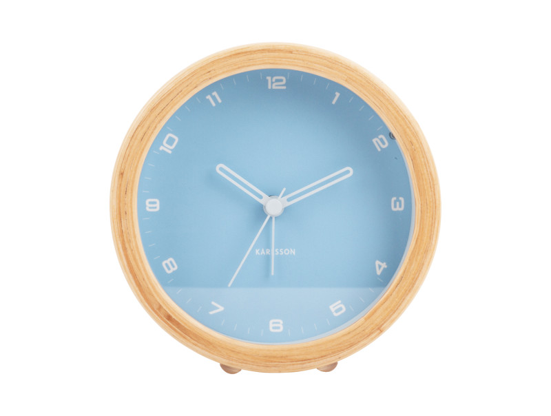 Present Time Alarm Clock Gentle - KA5987LB Soft Blue