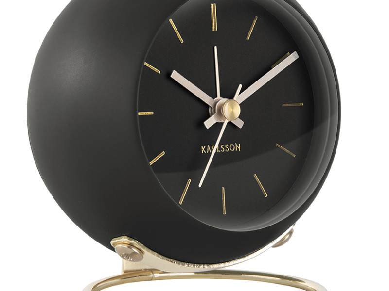 Present Time Alarm Clock Globe - KA5833BK Black