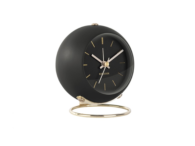 present time Alarm Clock Globe - KA5833BK Black