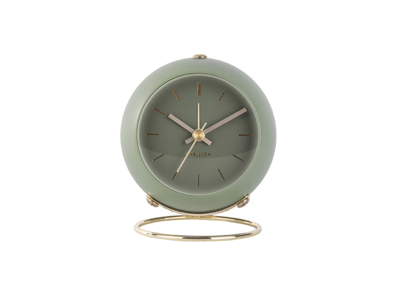 Present Time Alarm Clock Globe - KA5833GR Moss Green