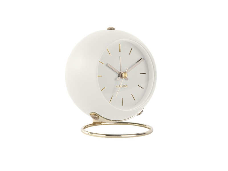 present time Alarm Clock Globe - KA5833WH White