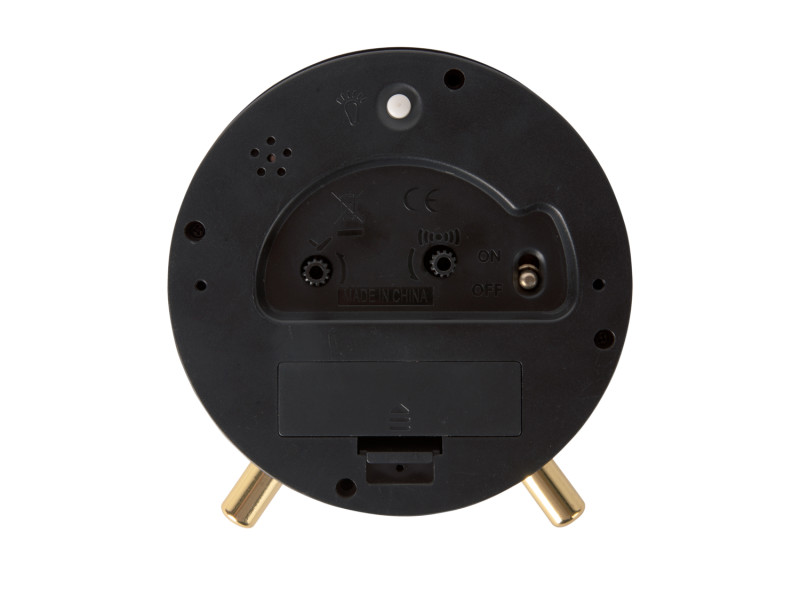 Present Time Alarm Clock Gold Disc - KA5919BK Black