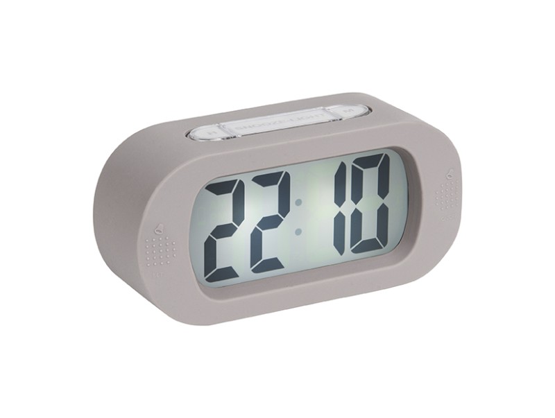 present time Alarm Clock Gummy - KA5753GY Warm grey