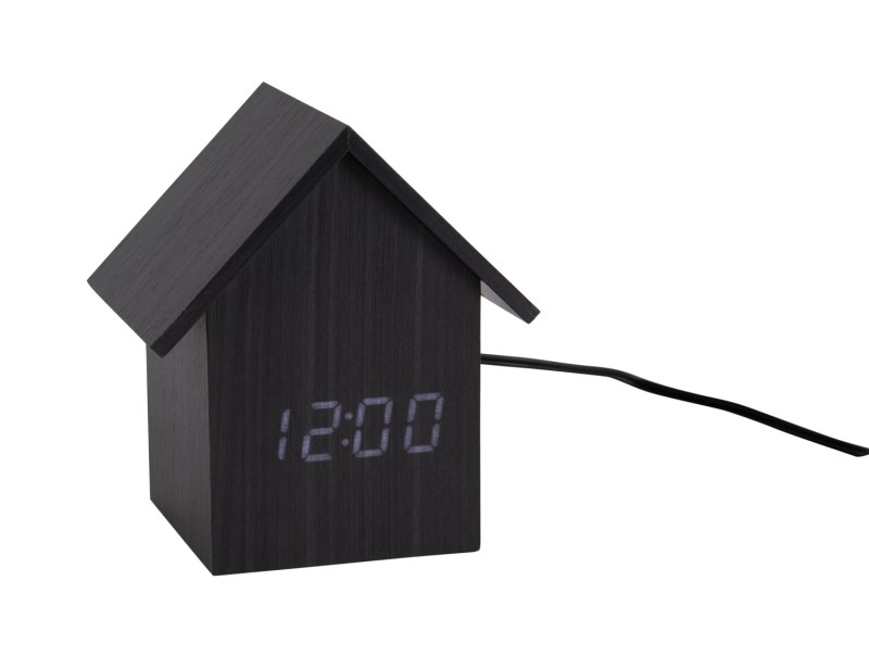 present time Alarm Clock House LED - KA5932BK Black