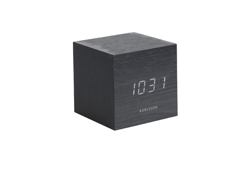 present time Alarm Clock Mini Cube - KA5655BK Black