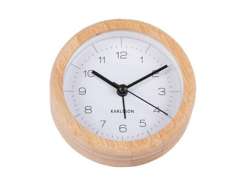 Present Time Alarm Clock Neat Round - KA5923WH White