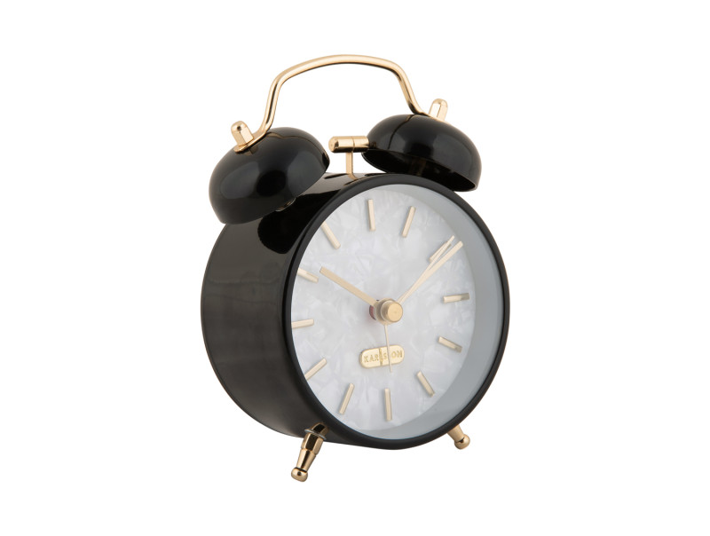 present time Alarm Clock Pearl Glow - KA6009BK Black