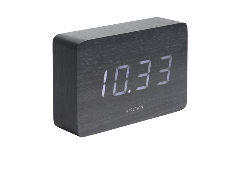 present time Alarm Clock Square - KA5653BK Black