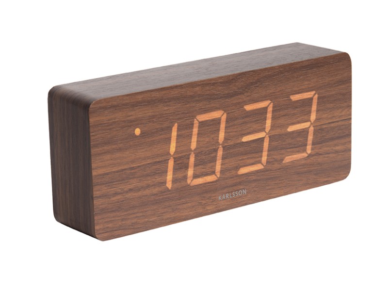 present time Alarm Clock Tube - KA5654DW Dark wood