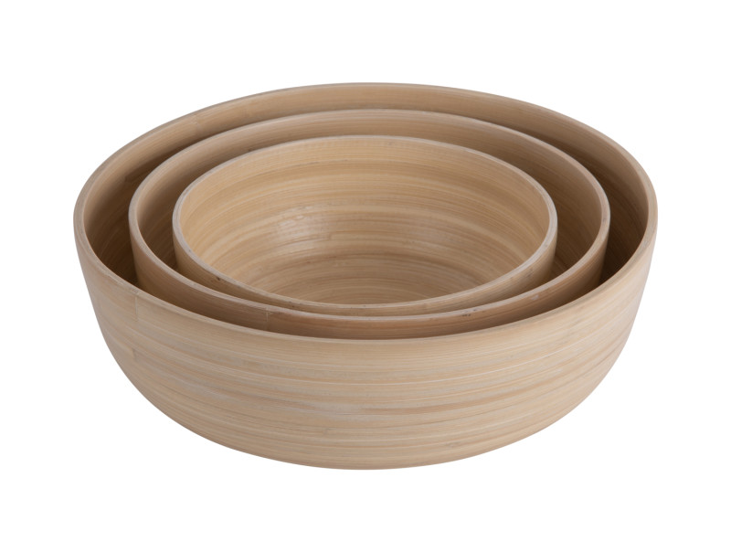Present Time Bowl Set Puro Round - PT4140NT Natural