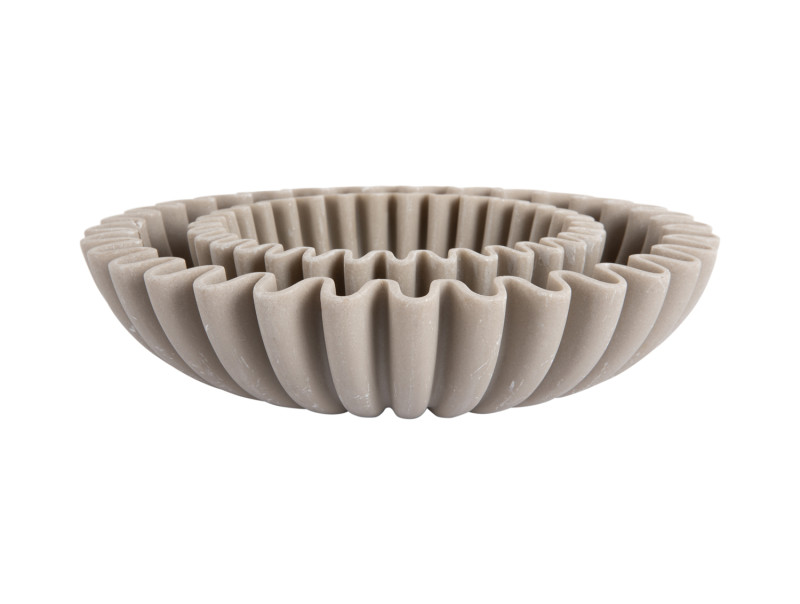 Present Time Bowl Wave Large - PT4295GY Light Grey
