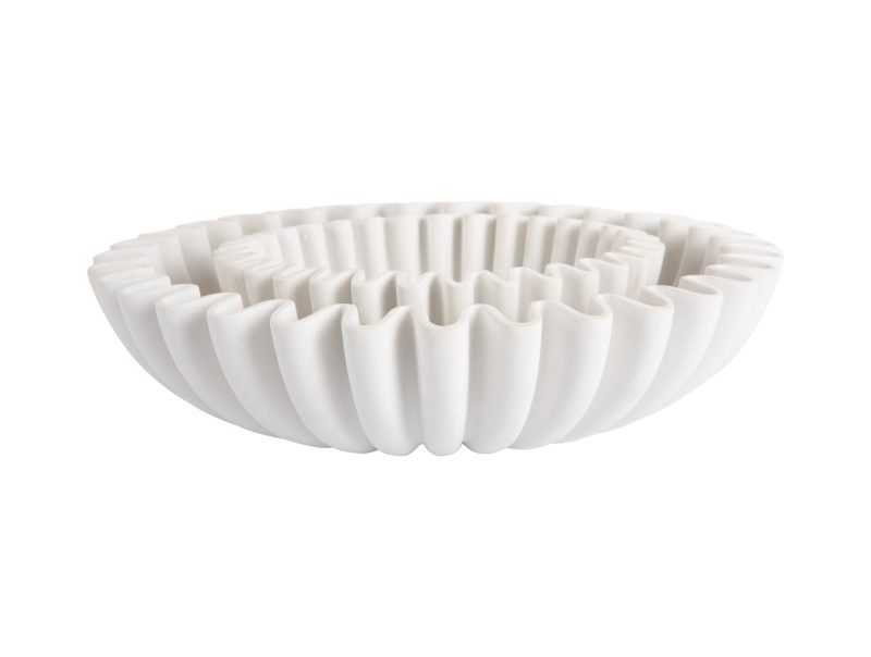 Present Time Bowl Wave Large - PT4295WH White