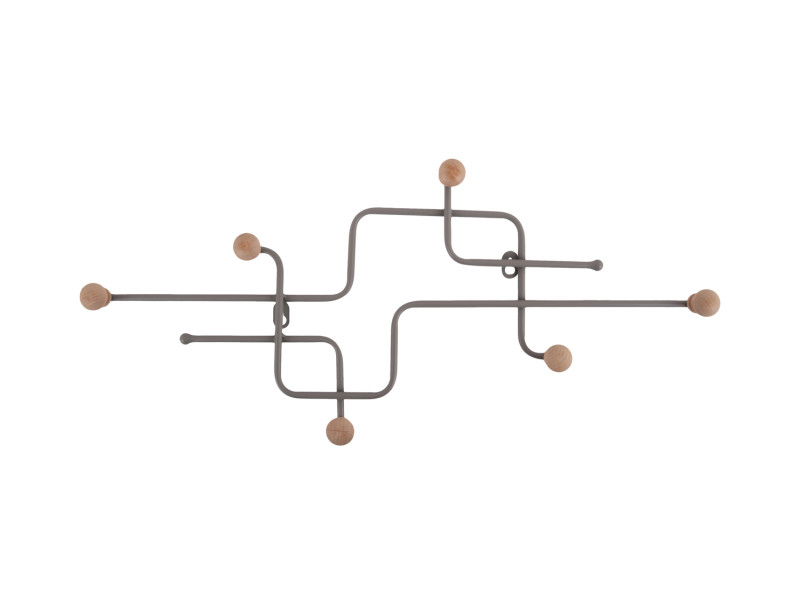 Present Time Coat Rack Metro - PT4275GY Cool Grey